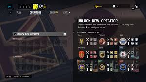 Click the monitor stamp (under the file tab). No Operators Unlocked Rainbow6