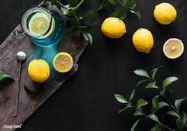 Download Premium Image Of Fresh Yellow Lemons On Black Background 400762 Fresh Lemons Lemon Ice Cream Black Backgrounds