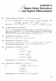 Chapter 12 Higher Order Derivatives And Implicit Differentiation Math4st Calculus Chain Rule Ap Calculus