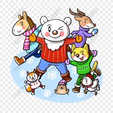 Hermosos fuegos artificiales vector png fuegos artificiales festival. Dibujos Animados De Invierno Animal Juego Png Fondo Transparente Imagenes De Graficos Png Gratis Lovepik