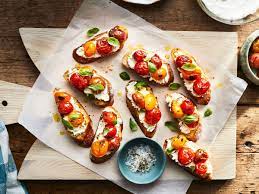 Slow Roasted Cherry Tomato Bruschetta Recipe Summer Tomato Recipe Roasted Cherry Tomatoes Recipes