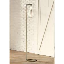 Large floor lamp shades outletapp co. Antique Brass Metal Industrial Floor Lamp With Glass Shade 7t044 Lamps Plus