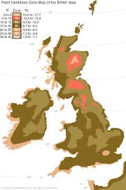 plant cold hardiness zone map of the british isles