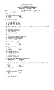 Soal Ulangan Akidah Akhlak Kelas 11 Semester 2 Kunci Dunia