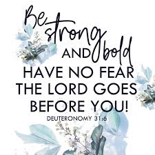 Messages of Hope - Yard Signs - Deuteronomy 31:6 - 24x24 Printed Size