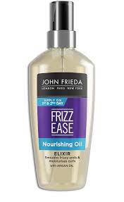 If you have frizzy hair, natural oils can tame hair strands and make them smooth and shiny. Nourishing Oil Elixir Hair Oil For Frizzy Hair John Frieda