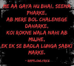 Will make you go back to the batters cage with salami baloney. Rap Flow Lyrics Hindi Rap Lyrics Me Hu Rap King Attitude Haters Battle