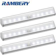 Motion Sensor Cabinet Light Under Counter Closet Lighting 10 Led Wireless Kitchen Lights Battery Operated Light Under Cabinet Lights Aliexpress