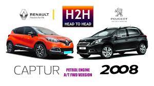 Le renault captur offre la sensation d'être aux commandes d'un 4 × 4 ; H2h 99 Renault Captur Vs Peugeot 2008 Youtube