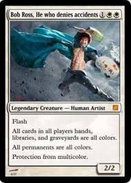 Fake Magic Card Memes 003 Bob Ross Painter Magic Memes Funny Yugioh Cards Mtg Memes