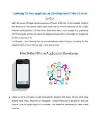 Looking For Ios Application Development Here S How To Go