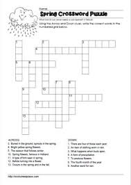 Spring Crossword Puzzle In 2020 Crossword Spring Worksheet Crossword Puzzle
