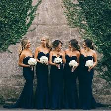 Black Bridesmaid Dresses With Ivory White Wedding Bouquets Women Men And Kids Ou Mermaid Long Bridesmaid Dresses Mermaid Bridesmaid Dresses Bridesmaid Dresses
