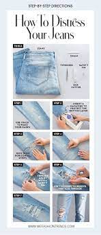 What is the best way to distress jeans? How To Distress Your Jeans At Home Diy Distressed Jeans Diy Ripped Jeans Diy Clothes