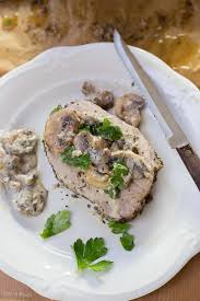 Season pork generously with salt and pepper. Herbed Pork Loin With Mushroom Wine Sauce Plating Pixels