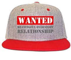 Wanted Meaningful Overnight Relationship Funny Flat Bill Snapback Hat Cap Red Snapback Hats Snapback Hats
