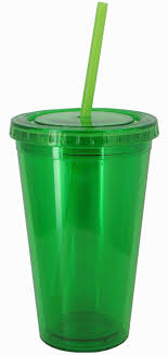 16 Oz Journey Travel Cups With Straw Double Walled Screw On Lid Spill Proof
