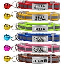 Shop for personalized cat collars in cat apparel & collars. Pet Supplies Gotags Personalized Cat Collars With Breakaway Safety Release Buckle Custom Embroidered Cat Collar With Pet Name And Phone Number Adjustable Nylon Id Collar With Bell For Cat Or Kitten