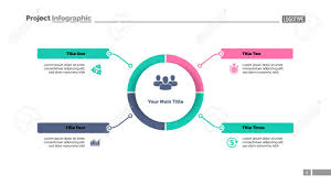 circle process diagram with four segments step chart timeline