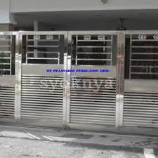 Tebal tiang pintu putar 2 mm, tebal putaran 1,25 mm, tebal penyangga pintu putar 1,5 mm. Harga Pagar Stainless Steel Malaysia Home Desaign