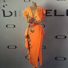 Cheap Evening Dresses Buy Directly From China Suppliers Gold Lace Appliques Evening Dresses V Neck Sh Orange Evening Dresses Orange Party Dresses Classy Dress