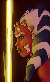 Ahsoka Tano With Yellow Lightsaber Star Wars Art Drawings Star Wars Art Star Wars Artwork