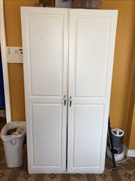 Shelves are laminated on both sides with matching edge banding on front edge and are available in white and natural maple. White Pantry Cabinet Nex Tech Classifieds