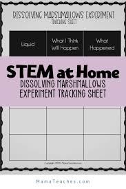 Stem Experiments Dissolving Marshmallows Mama Teaches In 2020 Stem Experiments Experiments Math Experiments