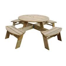 The picnic table plans include plans for traditional, octagon, hexagon, round, folding, small, and large picnic tables. Rowlinson Round Wooden Picnic Table 6 5ft Cg097 Buy Online At Nisbets