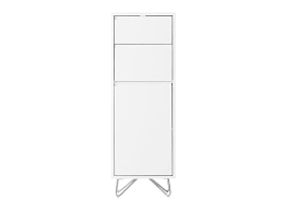 Elona Bathroom Mid Boy White Gloss And Chrome Ladekast Wit