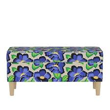 Get chic storage furniture you'll love—and decorate now, pay later! Storage Bench In Carla Floral Blue Skyline Furniture Target