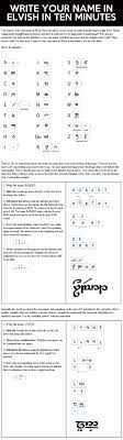 Write Your Name In Elvish In 10 Minutes Words The Hobbit Writing