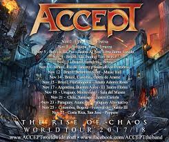 The rise of chaos (full album 2017) — accept. Accept The Rise Of Chaos South America Tour 2017