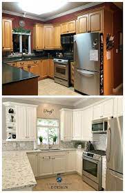 But who knows, maybe oak cabinets and tile counters will be back in then? Before After Oak Kitchen Makeover While Wood Cabinets Are Definitely Coming Back In Style There Is Somethi Kitchen Remodel Kitchen Renovation Kitchen Design