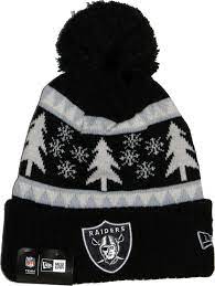 Oakland Raiders New Era Nfl Team Snow Pine Bobble Hat New Era Kids Bobble Hats New Era