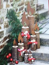 Edelrost Flamme Fur Baumstamm Zur Wahl Kerze Weihnachten Advent Licht Dekoration Weihnachtsdekoration Basteln Weihnachten Weihnachtsbasteln