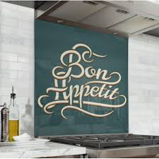 Fond De Hotte Vert Bon Appetit Verre Et Alu Credence Cuisine Deco
