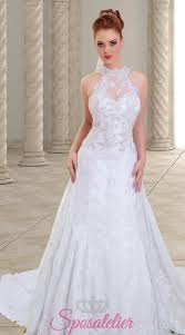 Detto anche scollo halter, l'abito sposa scollo americana è l'ideale per slanciare la figura ed allargare le spalle. Frida Vestiti Da Sposa Online Italia Scollo All Americanasposatelier