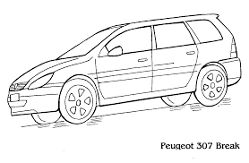 Online coloring pages for kids and parents. Coloring Page Peugeot 307
