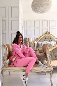 Kimmy Pink Knitted 3 Piece Loungewear Set Shopperboard