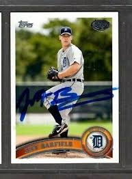 2011 Topps Pro Debut #240 Jeff Barfield GCL Tigers Signed Autograph (Z25)  TPD34