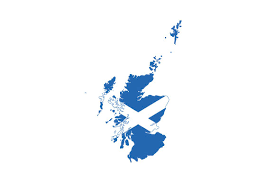 A white saltire on a pantone 300 medium blue per scottish national flag code. Scotland Country Outline With Flag Fill Svg Plotterdatei Von Creative Fabrica Crafts Creative Fabrica