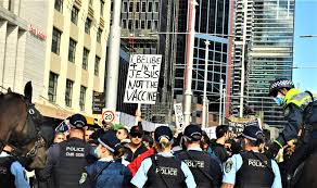 They've now regrouped at victoria. Hundreds Of Sydney Anti Lockdown Protesters Identified As Police Track Down Attendees