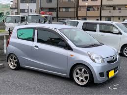 ダイハツ ミラを華麗にカスタム by e90l275v 2019 10 20 te37ようやく履きました タイヤは165 45r15なので外径が小さくなりました ちな cartune ダイハツ ミラ ダイハツ 車