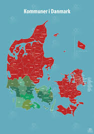 Med danmarkskort finder du kort og rutevejledning i danmark. Kommune Og Regionskort Danmark Illustrator Version Bitmedia