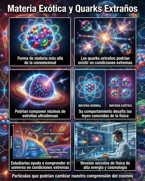 La materia exótica y los quarks extraños podrían existir en núcleos de  estrellas ultradensas. Su comportamiento desafía las leyes conocidas de la  física y ofrece pistas sobre el universo en condicion