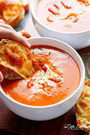 Amala, ewedu soup, and ata din din: Creamy Roasted Tomato Basil Soup No Cream Cafe Delites