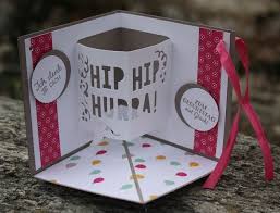 Unsere handmade 3d klappkarte als grußkarte zum geburtstag / muttertag. Corner Pop Up Karte Popup Karten Basteln Geburtstag Karte Basteln Geburtstag Diy Geschenke Basteln