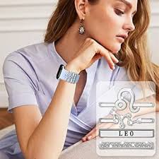 YeeCASE 12 Constellations Decorative Rings Compatible with Apple Watch  Silicone Bands Charms 49mm 45mm 44mm 42mm 41mm 40mm 38mm iWatch Series 8 7  6 5 4 3 Charms Accessories (No Band), Zinc,