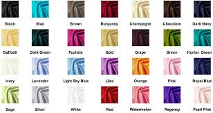 Color Chart For Taffeta Fabric The Blue Fuchsia Orange